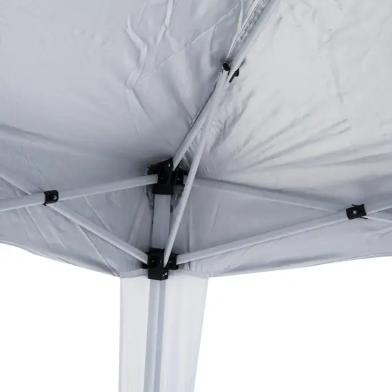 Buy Outsunny 3 M x 3 M Base/ 2.5 M x 2.5 M Top Pop Up Gazebo with Carry Bag, Height Adjustable Slant Leg Party Tent Instant Event Shelter for Garden, Patio, White, 9 image