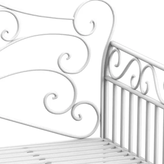 Buy Outsunny Heavy-Duty Garden Bench-White, 7 image