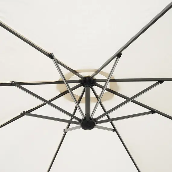 Buy Outsunny Umbrella Parasol W/Solar Powered LED strips, Φ2.95x2.45H m-Cream, 8 image
