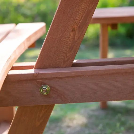Buy 8-Seater Wooden Picnic Set-Fir Wood, 8 image