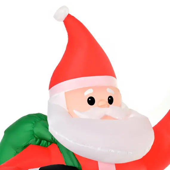 Buy 8ft Christmas Inflatable Santa Holiday Garden Decoration, Indoor Outdoor Lawn Blow Up Decor, 9 image