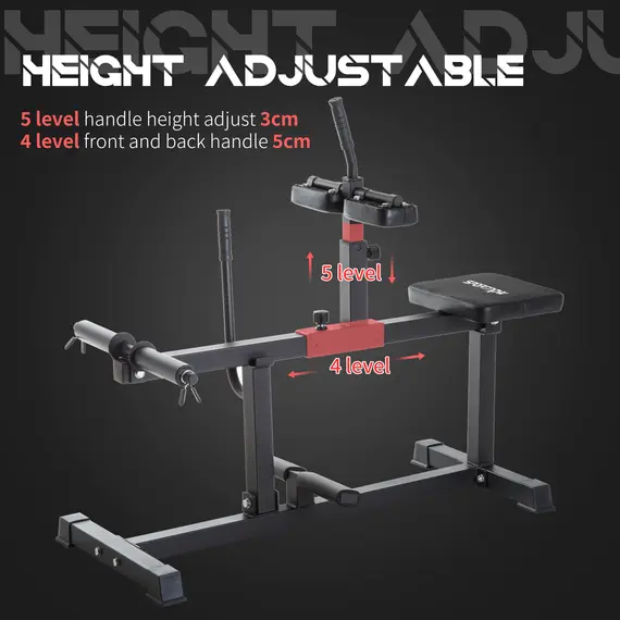 Buy SPORTNOW Seated Leg Extension Machine, Adjustable Leg Raise Machine and Curl Machine with Plate Loaded for Hip, Lower Body and Home Gym Workout, 4 image