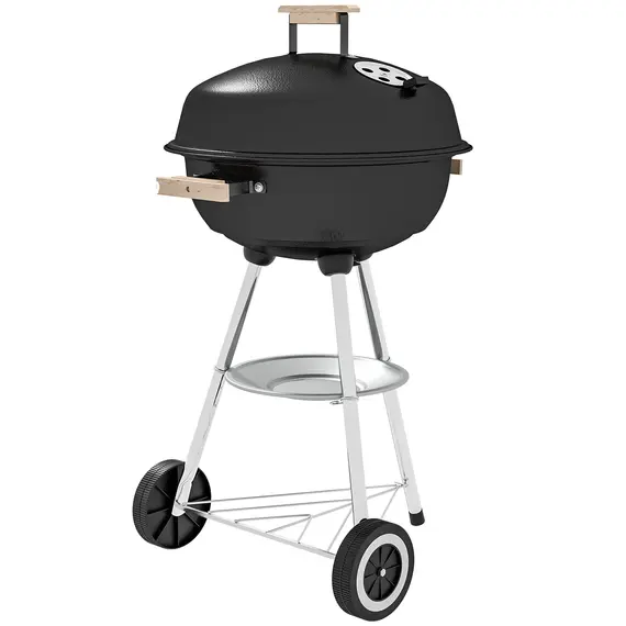 Buy Portable Round Kettle Charcoal Grill BBQ Smoker with Lid Outdoor Heat Control Party Patio Barbecue Garden