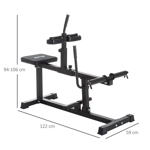 Buy SPORTNOW Seated Leg Extension Machine, Adjustable Leg Raise Machine and Curl Machine with Plate Loaded for Hip, Lower Body and Home Gym Workout, 3 image