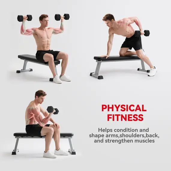 Buy HOMCOM 20KG Single Rubber Hex Dumbbell Portable Hand Weights Dumbbell Home Gym, 7 image