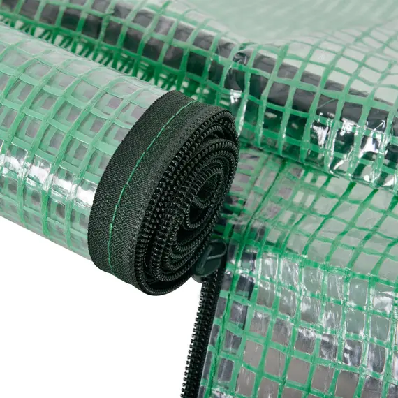 Buy Outsunny Tunnel Greenhouse Green Grow House for Garden Outdoor, Steel Frame, PE Cover, Green, 200 x 100 x 80cm, 6 image