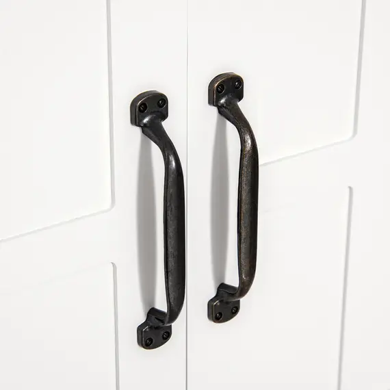 Buy Bathroom Wall Cabinet, Medicine Cabinet, Kitchen Cupboard with 2 Doors and Adjustable Shelf, White, 8 image