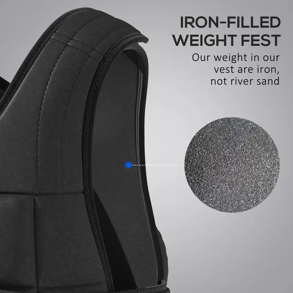 Buy 10kg Weighted Vest, Adjustable Running Weight Vest with 38 Weight Bags for Men or Women Cardio Exercise, Black, 5 image