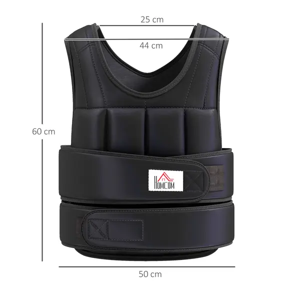 Buy 10kg Weighted Vest, Adjustable Running Weight Vest with 38 Weight Bags for Men or Women Cardio Exercise, Black, 3 image