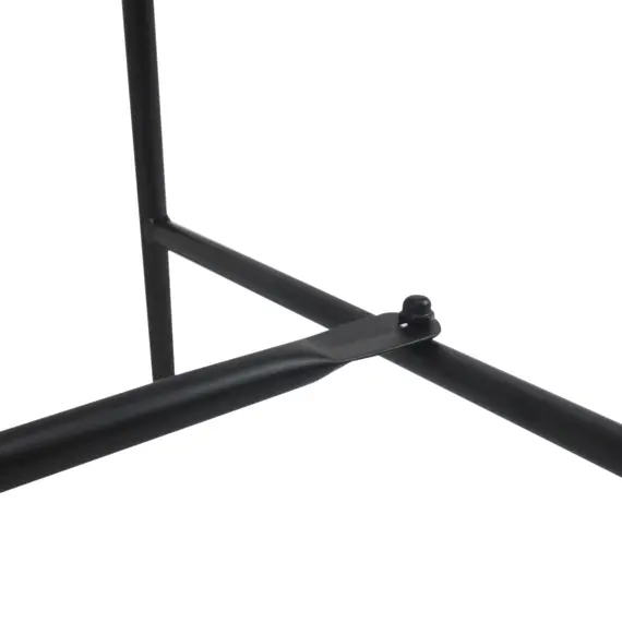 Buy Metal Garden Bench Loveseat with Slatted Seat, Black, 8 image