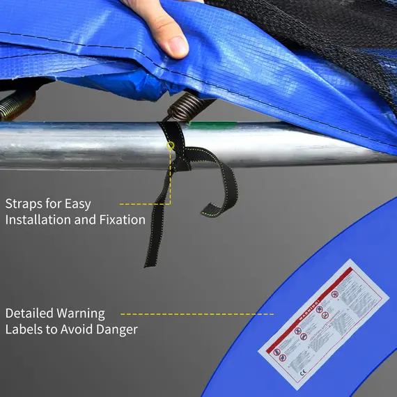 Buy 12FT Replacement Trampoline Pad Thick Foam Safety Φ366cm Spring Cover Bounce Padding - Multi Coloured, 5 image