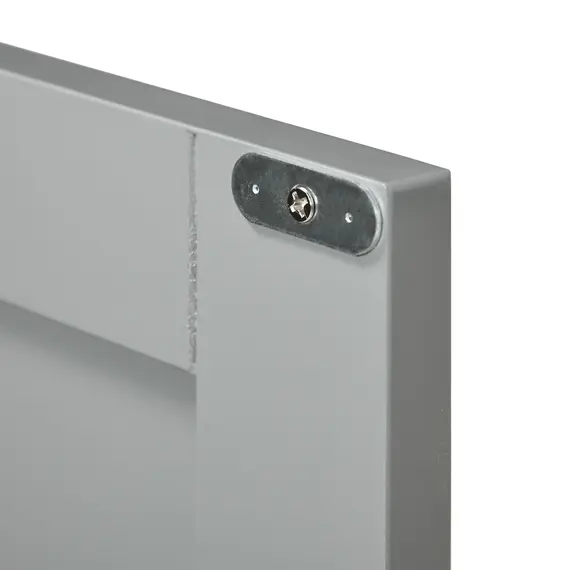 Buy Pedestal Under Sink Cabinet with Double Doors, Modern Bathroom Vanity Storage Unit with Shelves, Light Grey, 9 image