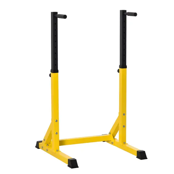 Buy HOMCOM 83.5L x 71.5W x 126H cm Dip Station Chin Up Parallel Bars Pull Up Power Tower Home Gym Workout Bicep Tricep Fitness Equipment Height Adjustable