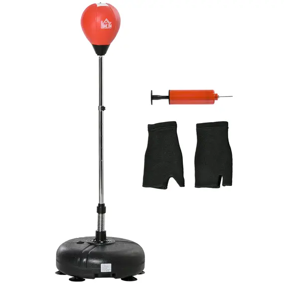 Buy Punching Bag with Stand, 133-151cm Adjustable Height, for Teens, Red/Black