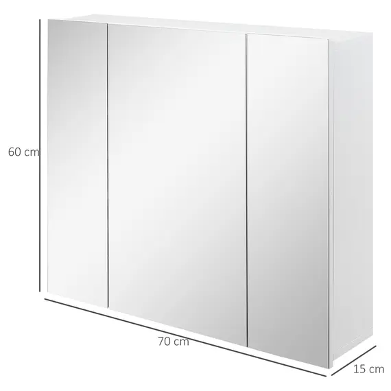 Buy Wall Mounted Mirror Cabinet - White, 3 image