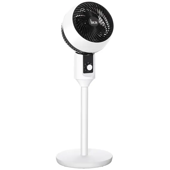 Buy 9'' Air Circulator Fan 3 Speed, 70° Oscillation 90° Vertical Tilt, Carry Handle, Pedestal Fan, Pedestal Fan for Living Room, Bedroom, Office, White and Black