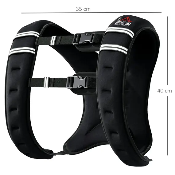 Buy 5KG Weighted Vest, Running Weight Vest with Adjustable Strap, Convenient Pocket and Reflective Strips for Men and Women, 3 image