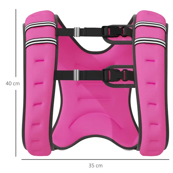 Buy 8KG Weighted Vest, Running Weight Vest with Adjustable Strap, Convenient Pocket and Reflective Strips for Men and Women, 3 image