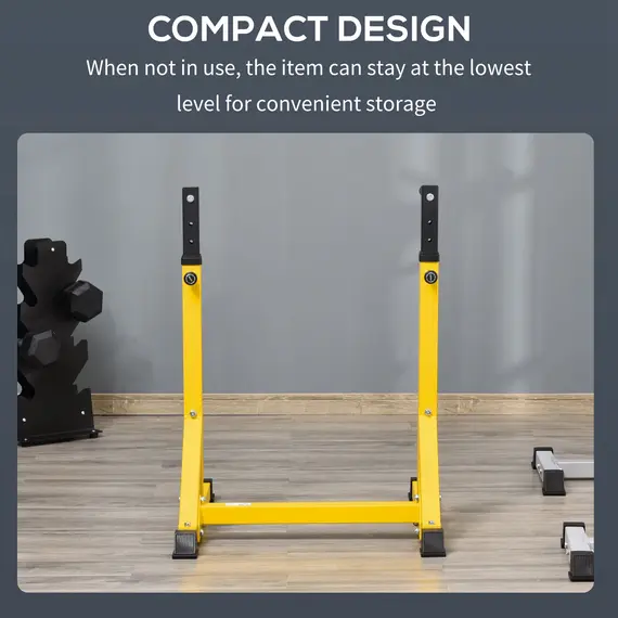 Buy HOMCOM 83.5L x 71.5W x 126H cm Dip Station Chin Up Parallel Bars Pull Up Power Tower Home Gym Workout Bicep Tricep Fitness Equipment Height Adjustable, 5 image