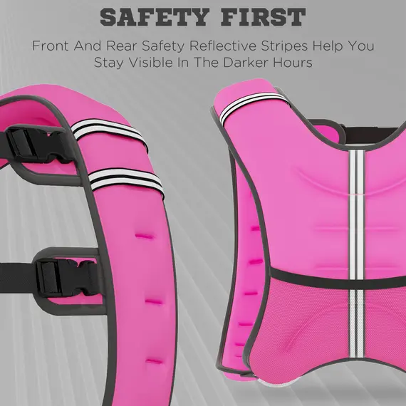 Buy 8KG Weighted Vest, Running Weight Vest with Adjustable Strap, Convenient Pocket and Reflective Strips for Men and Women, 7 image