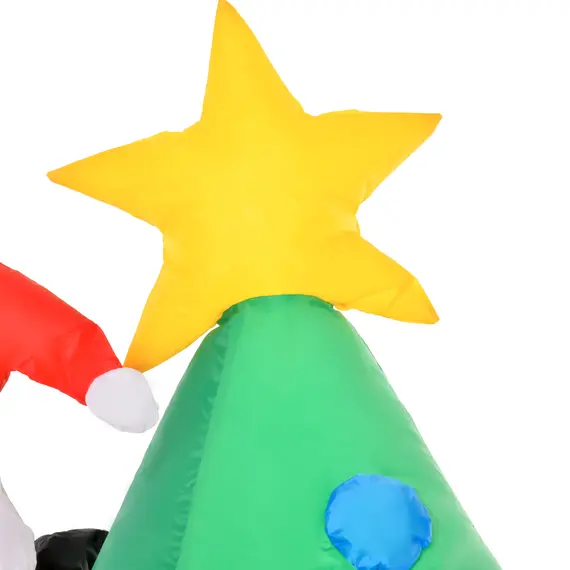 Buy 6ft Inflatable Christmas Tree, LED Lighted with Santa Claus Dog for Home Indoor Outdoor Garden Lawn Decoration Party Prop, 9 image