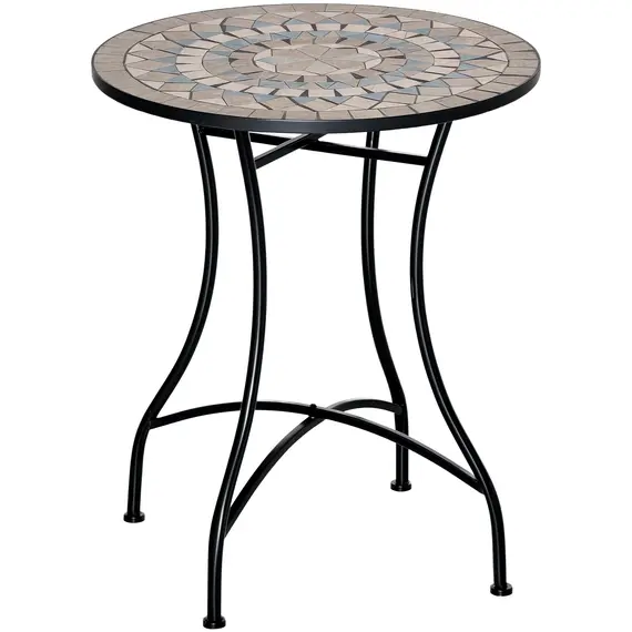 Buy 60cm Mosaic Outdoor Patio Table - Green, 9 image