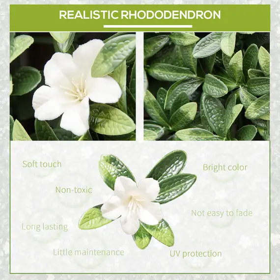 Buy 12PCS Artificial Boxwood Wall Panels 50cm x 50cm Rhododendron Privacy Fence Screen Faux Hedge Greenery Backdrop for Home Garden Backyard Balcony, 4 image