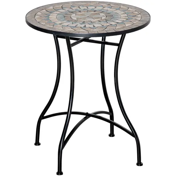 Buy 60cm Mosaic Outdoor Patio Table - Green