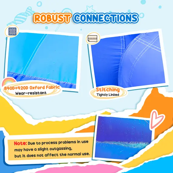 Buy 4 in 1 Kids Bouncy Castle Extra Large Double Slides & Trampoline Design Inflatable House Pool Climbing Wall with Blower Carrybag for Kids Age 3-8, 3.8 x 3.7 x 2.3m, 6 image
