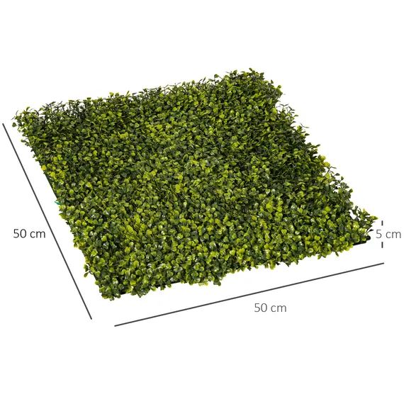 Buy 12PCS Artificial Boxwood Wall Panels 50cm x 50cm Grass Privacy Fence Screen Faux Hedge Greenery Backdrop Encrypted Milan Grass for Home Garden Backyard Balcony, 3 image