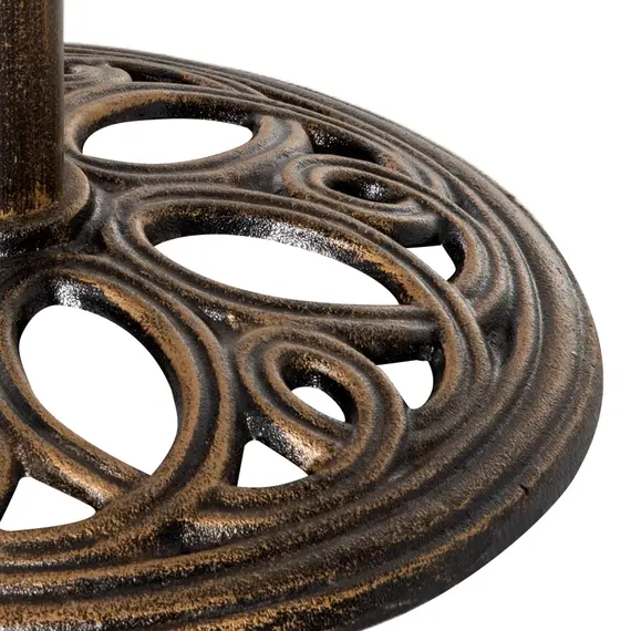 Buy 11.5 kg Cast Metal Round Patio Umbrella Base Stand, Umbrella Holder for Outdoor, Patio, Garden, Bronze Tone, 6 image