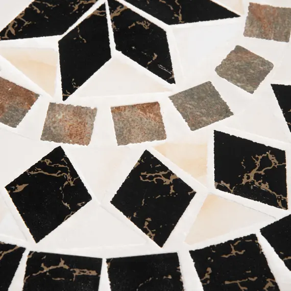 Buy 60cm Mosaic Outdoor Patio Table - Black, 7 image