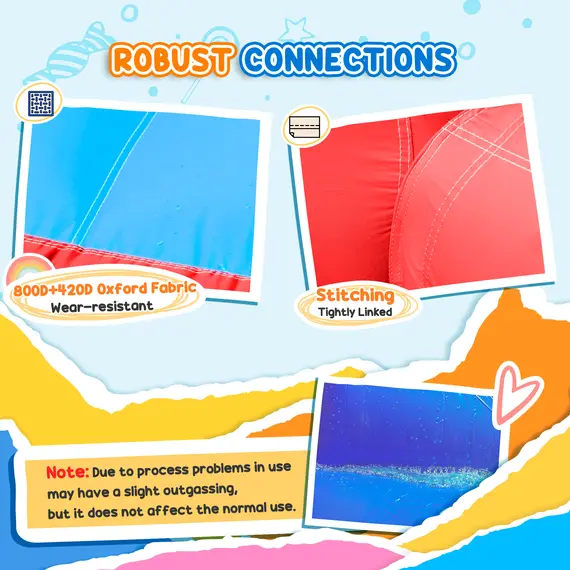 Buy Kids Bouncy Castle, 4 in 1 Large Sailboat Style Inflatable House Slide Trampoline Water Pool Climbing Wall with Blower Carrybag for Kids Age 3-8, 2.65 x 2.6 x 2m, 6 image