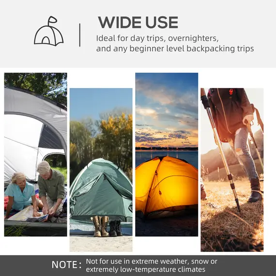 Buy Dome Tent for 6-8 Person, Camping Tent with 4 Zipped Mesh Doors, Removable Oxford Cloth, Lamp Hook, Portable Carry Bag, White and Grey, 7 image
