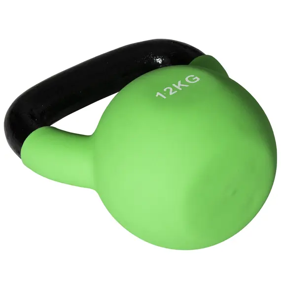 Buy HOMCOM Kettlebell, 12kg Kettle Bell with Non-Slip Handle for Home Gym Weight Lifting and Strength Training, Green, 9 image