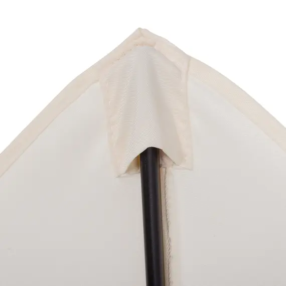 Buy Outsunny 2m Garden Parasol Umbrella, Outdoor Sun Shade with 6 Sturdy Ribs for Balcony, Bench, Garden, Cream White, 9 image