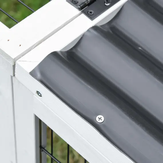 Buy Guinea Pigs Hutches Wooden Small Rabbits Hutches Pet Run Cover Indoor Outdoor, Grey, 9 image