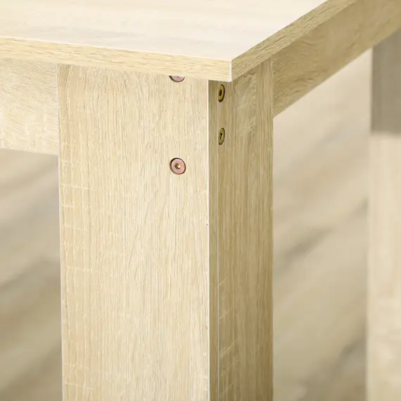 Buy Dining Table for 4-6 People, Kitchen Table with Wood Effect for Dining Room, Oak, 9 image