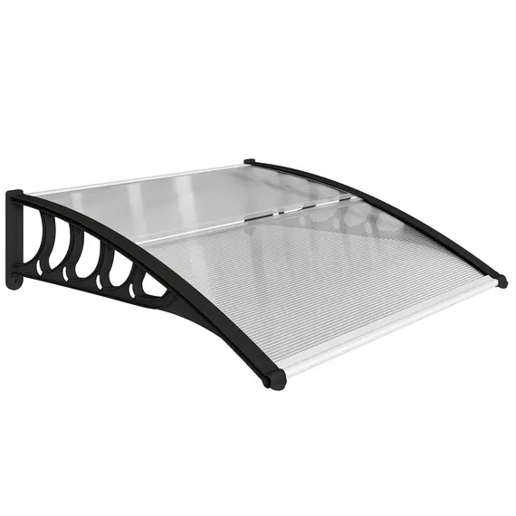 Buy Front Door Canopy, Outdoor Awning, Rain Shelter for Window, Porch and Front/Back Door, 103 x 96.5 cm, Clear