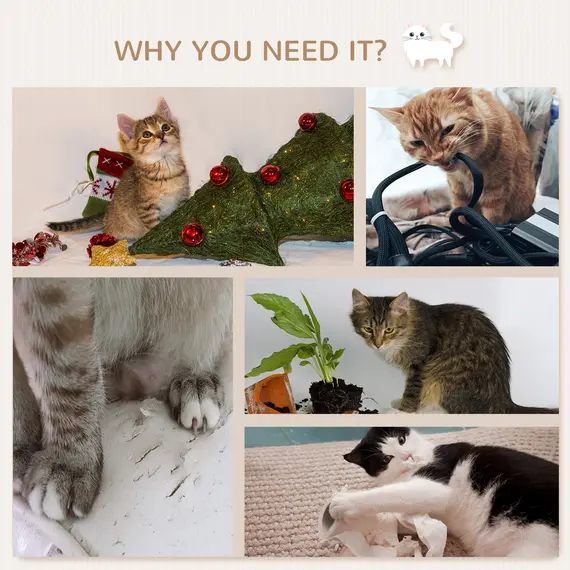 Buy 5PCs Cat Wall Furniture with Perch, Cat House, Scratching Post, 6 image