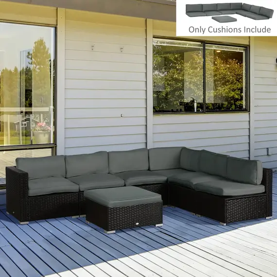 Buy 14-Piece Dining Set Cushions - Grey, 2 image