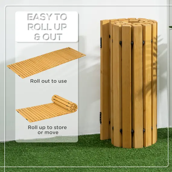 Buy Rollable Wooden Garden Pathway Weather-Resistant Walk Way for Wedding Party Pathways 185 x 60 cm, 7 image