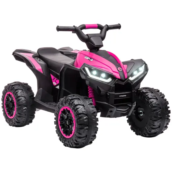Buy 12V Ride-On Quad Bike w/ Music, Horn, for Ages 3-5 Years - Pink