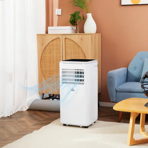 Buy HOMCOM 9000 BTU Portable Air Conditioner, Smart Home WiFi Compatible, 4 in 1 Air Conditioning Unit, Dehumidifier, Fan with Remote, 24H Timer, Window Venting Kit, 20m², R290, A Energy Efficiency, 2 image