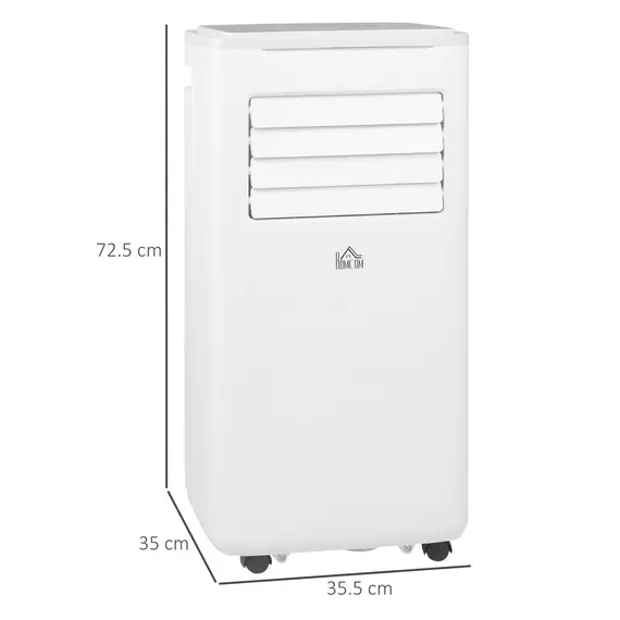 Buy HOMCOM 9000 BTU Portable Air Conditioner, Smart Home WiFi Compatible, 4 in 1 Air Conditioning Unit, Dehumidifier, Fan with Remote, 24H Timer, Window Venting Kit, 20m², R290, A Energy Efficiency, 3 image