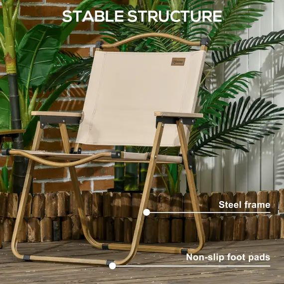 Buy Camping Chair for Adults, Lightweight Folding Chair, Portable Chair for Camping, Fishing, Beach and Outdoor Travel, Khaki, 6 image