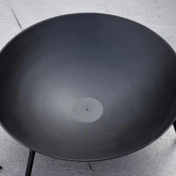 Buy Outdoor Fire Pit, Portable Round Firepit with Poker, for Garden, Camping, Bonfire, Picnic, Dia. 47 x 21 cm, Black, 7 image