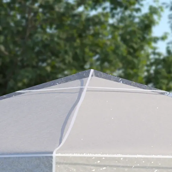 Buy Outsunny 3 x 3 (m) Gazebo Protective Cover, Waterproof Transparent Gazebo Replacement Canopy Cover Top for Canopy and Tent, 8 image