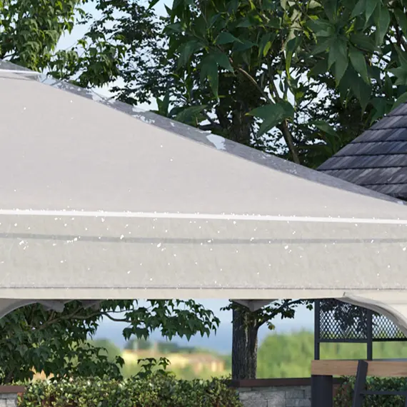 Buy Outsunny 3 x 3 (m) Gazebo Protective Cover, Waterproof Transparent Gazebo Replacement Canopy Cover Top for Canopy and Tent, 6 image