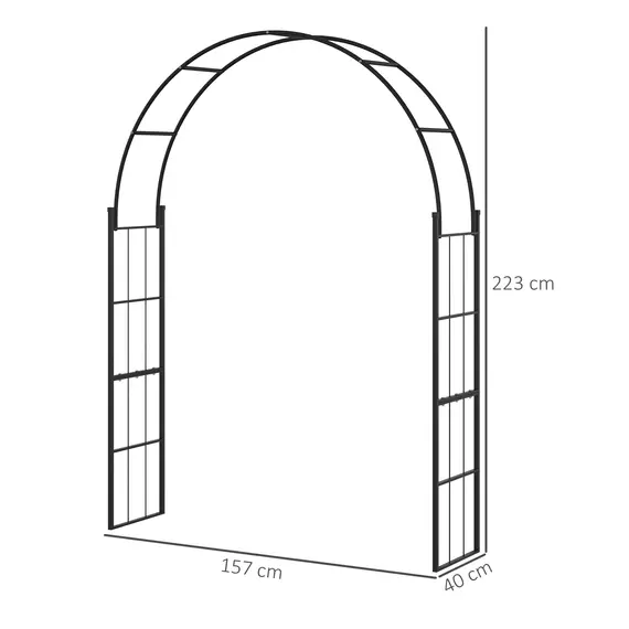 Buy 223cm Garden Arch Trellis, Outdoor Wedding Arbor for Ceremony for Climbing Roses, Vines and Plants, 3 image
